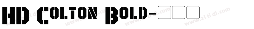 HD Colton Bold字体转换